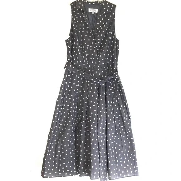 Kasper | Dresses | Kasper 0 Cotton Sleeveless Vneck Wrap Fit And Flare Midi  Dress | Poshmark